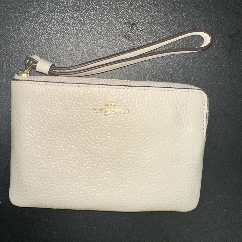 Coach Cream Wristlet